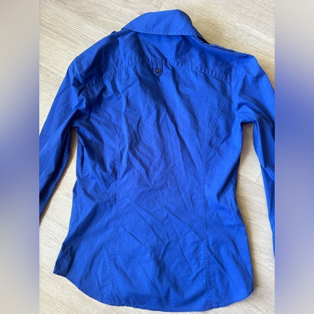 Express Design Studio Button Down Blue Size Small - image 2